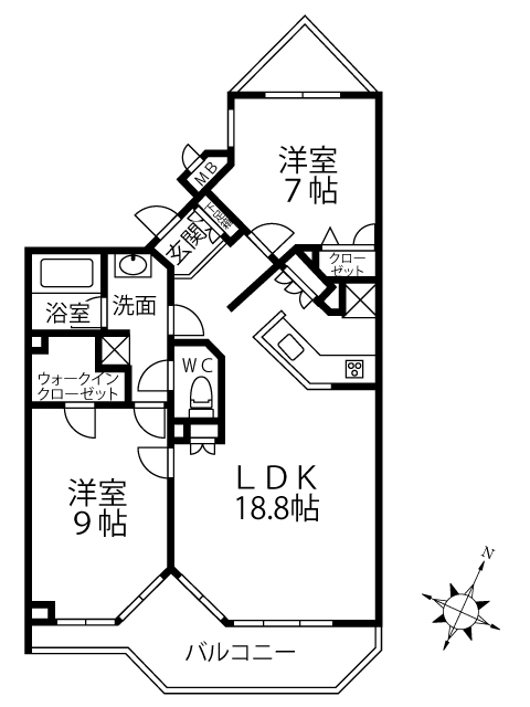 サンクタス伊豆高原アルテフォレスタ2LDK間取り図 サンクタス伊豆高原アルテフォレスタ2LDK間取り図